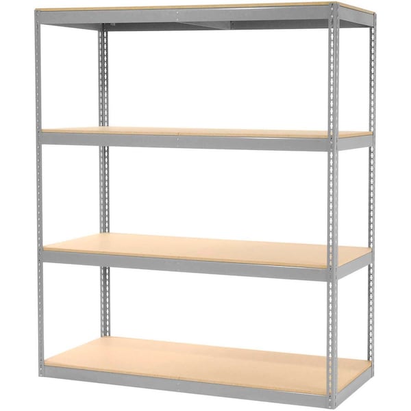 Global Industrial Record Storage Rack Without Boxes 72W x 30D x 84H, Gray B2297777 - main